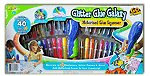 Glitter Glue Galaxy - 40 Glitter Glue Tubes + Motorized Glitter Glue Pen 
